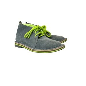 Cole Haan Nike Air Collab Boys Gray Lace Up Chukka Boot Leather Upper Size 8